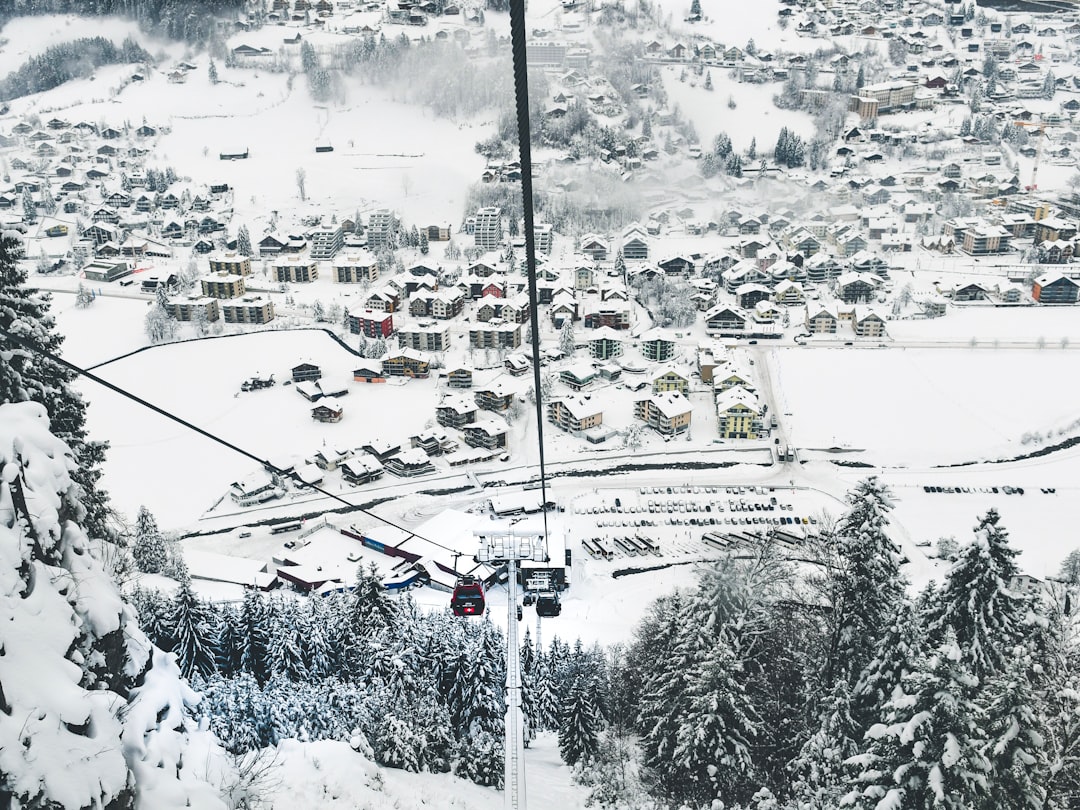 cable cart on on cables during a winter season