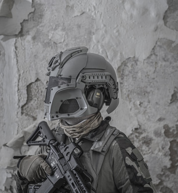 grayscale photography of soldier