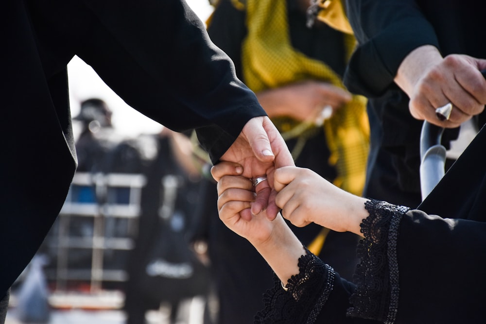 girl's hand holding