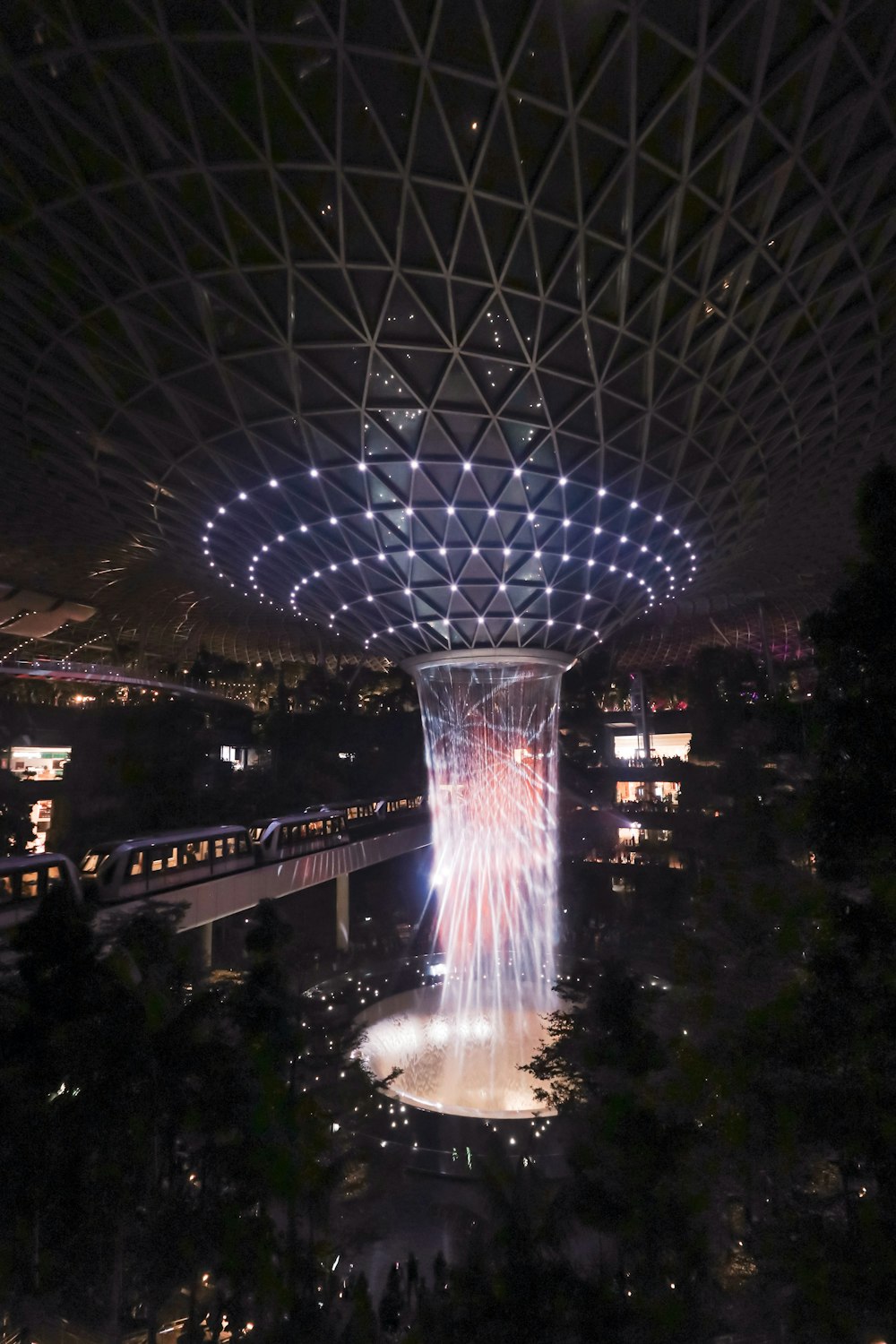 Jewel Changi Airport during nighttime