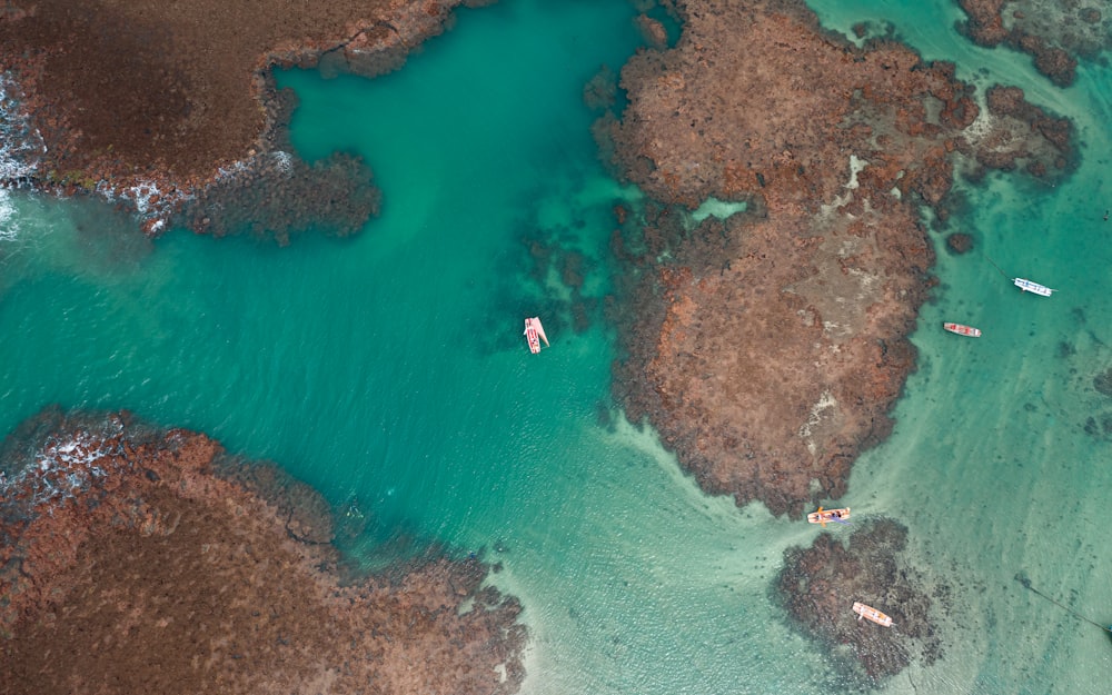 aerial view of island