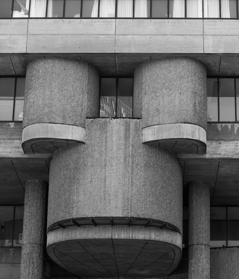 grayscale photography of concrete building