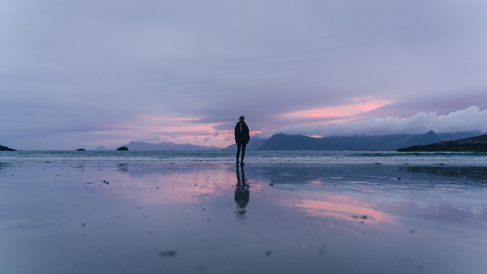 silhouette of standing man