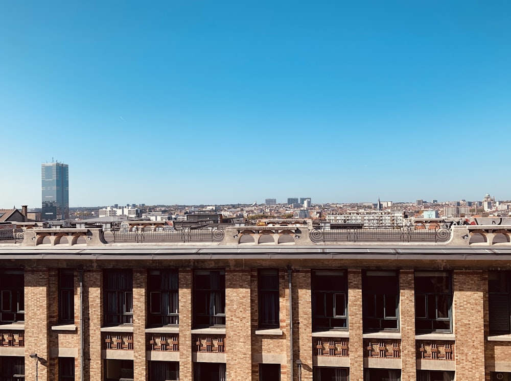 top view of building under blue sky