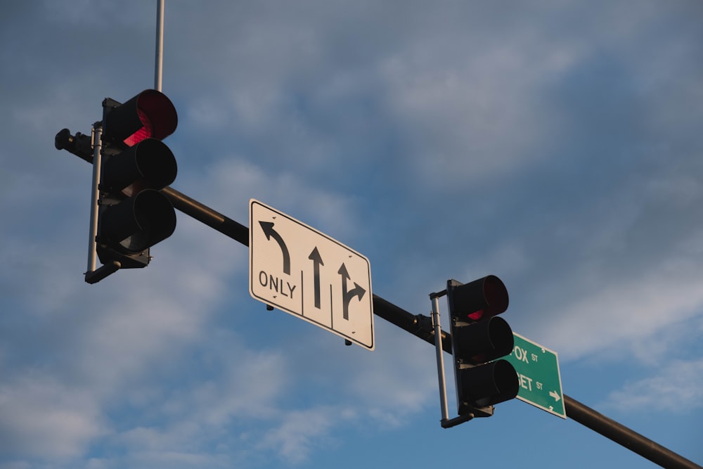 low-angle photography of traffic lights