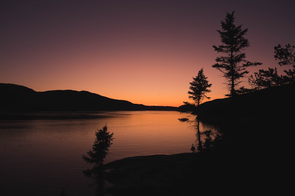 silhouette of mountain