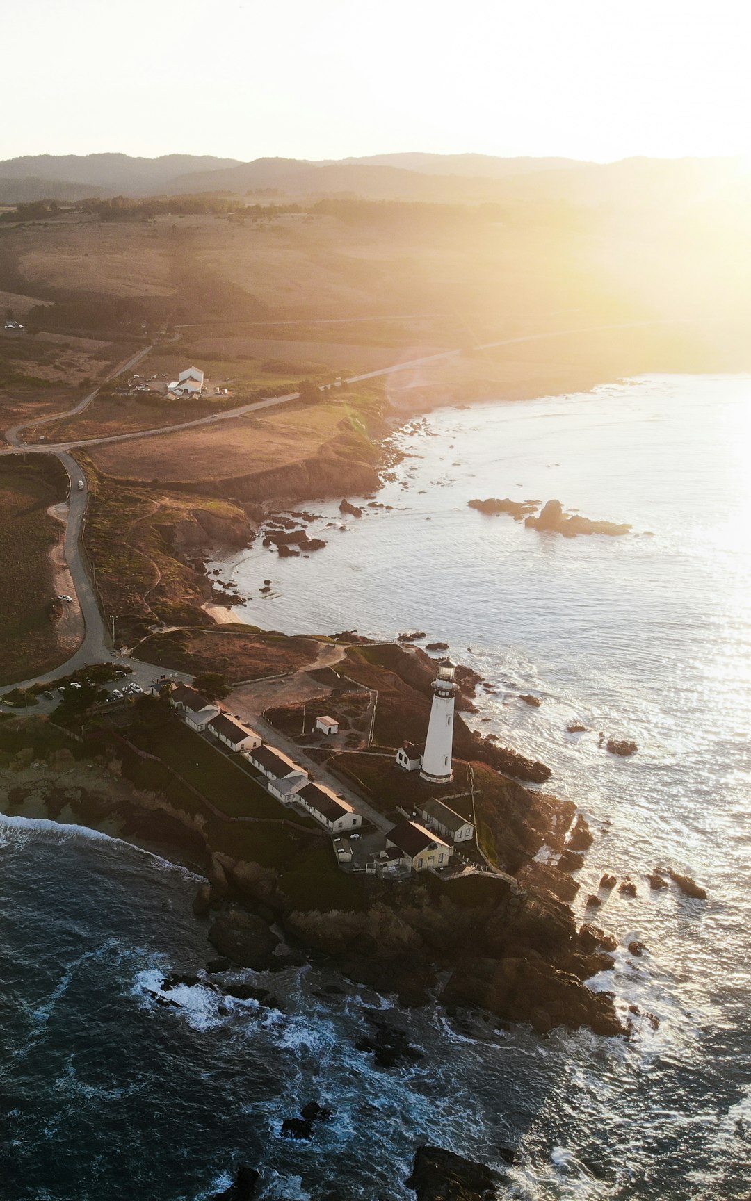 aerial photography of lighthouse