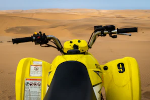 Quad biking adventure across rugged terrain near the Atlas Mountains