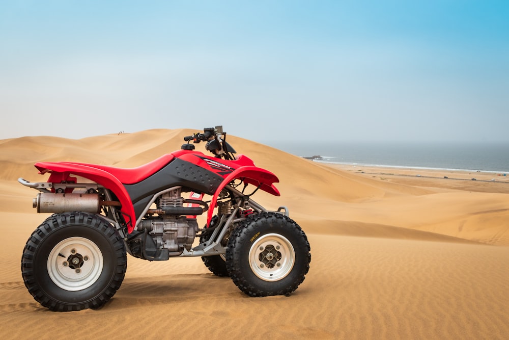 red all-terrain vehicle