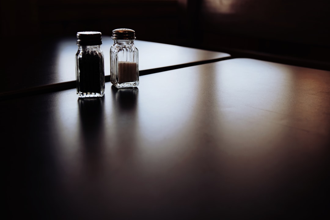 two clear glass jar