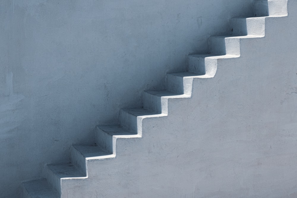 white stairs