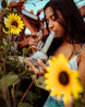 woman ripping a glass bong
