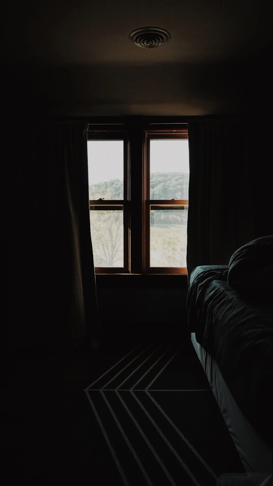 Large glass window in a contemporary interior