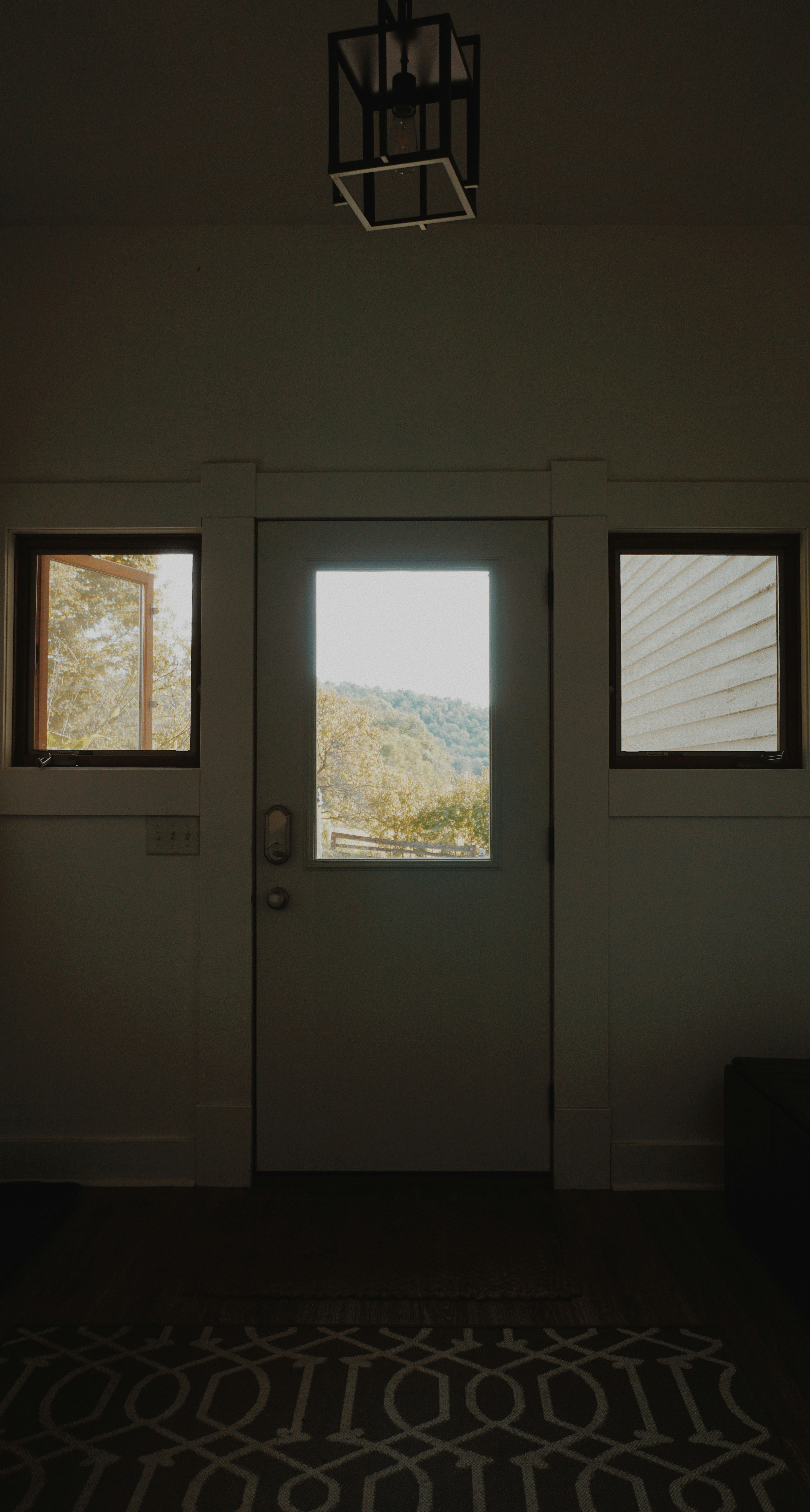 Privacy window films in a modern home