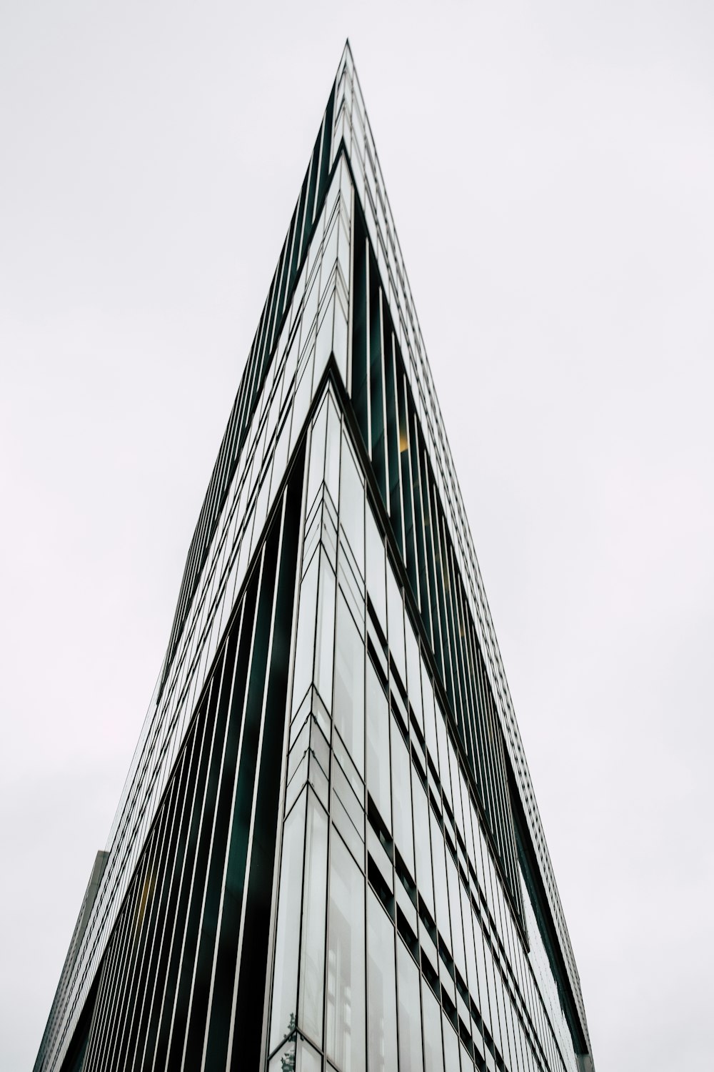 pointed glass building