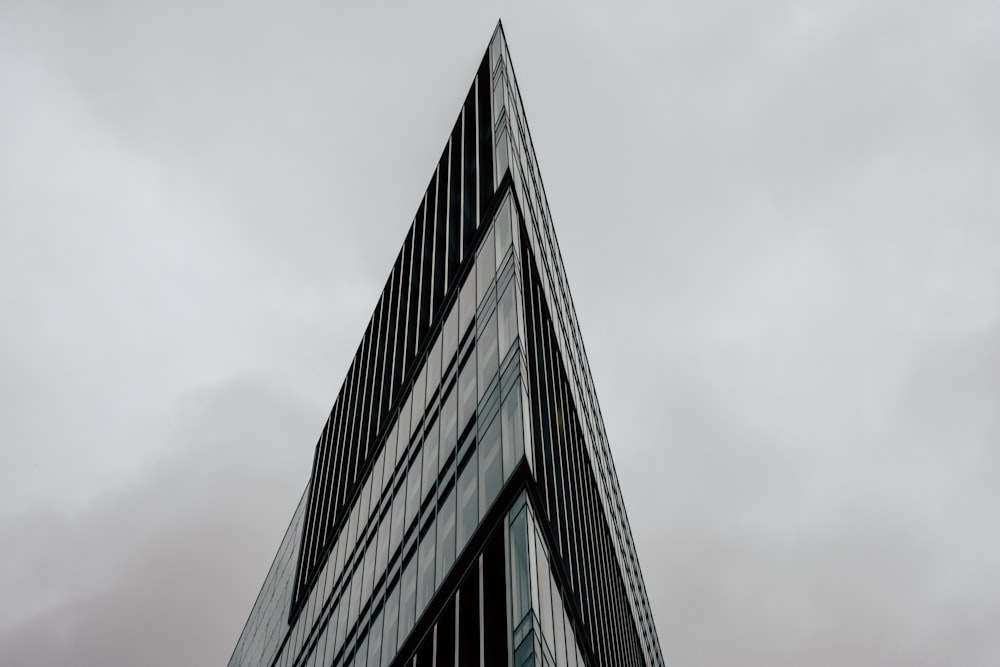 pointed glass building