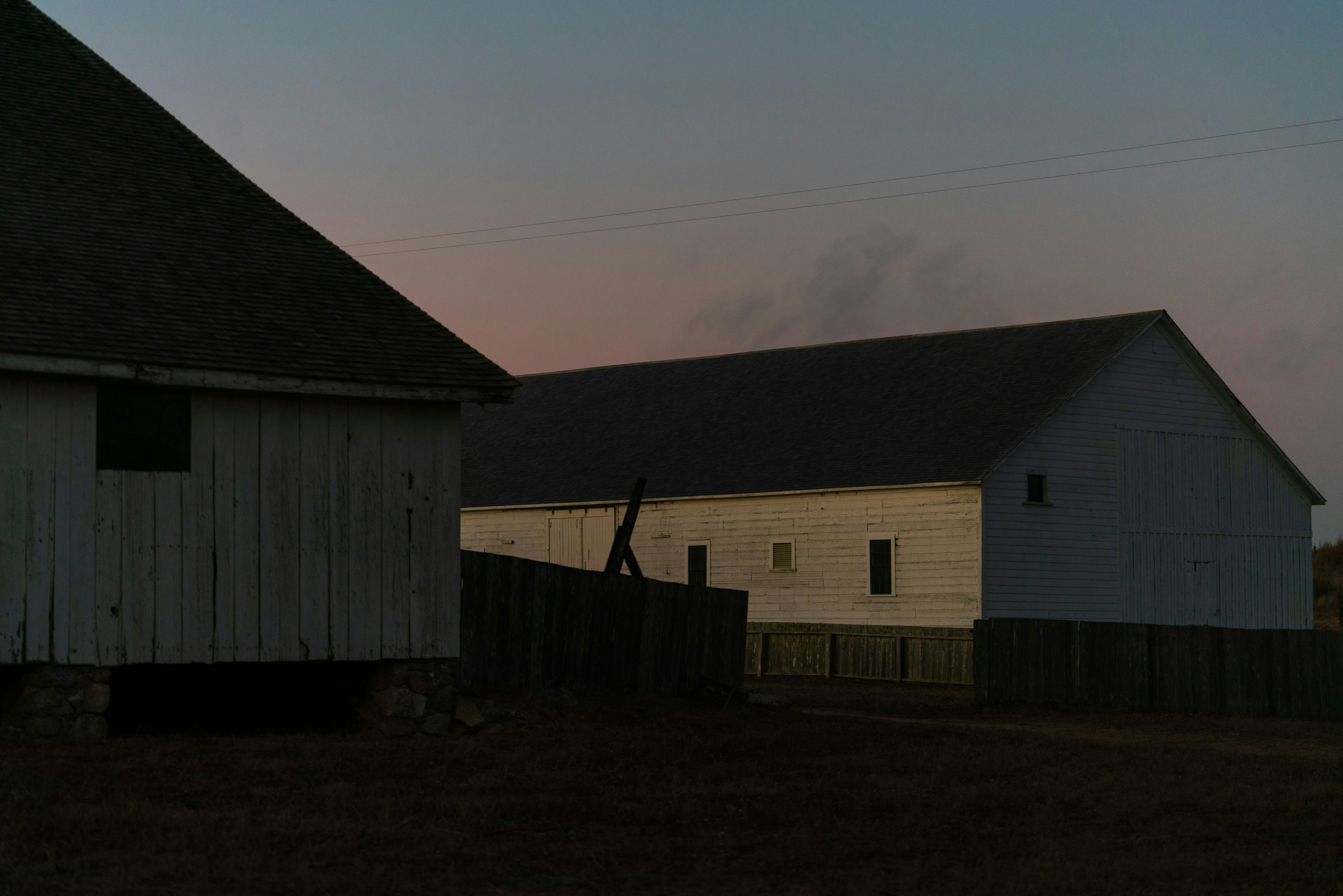 White and black building
