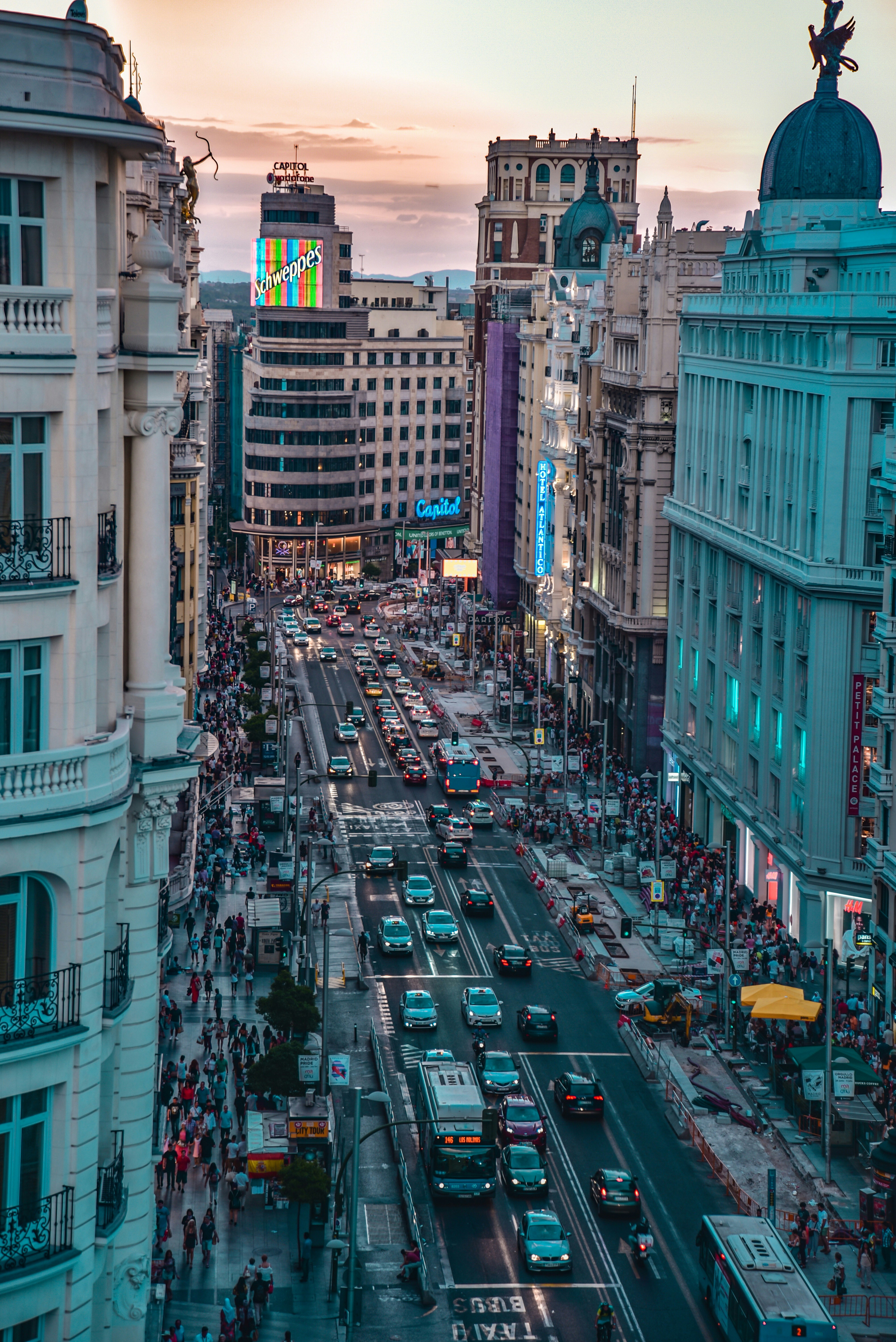 Gran Vía desde la terraza Picalagartos
