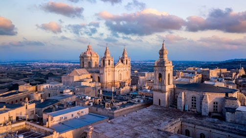 photo of cathedral view - study in Malta