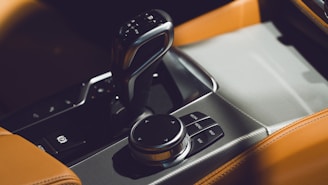 black gear shift lever