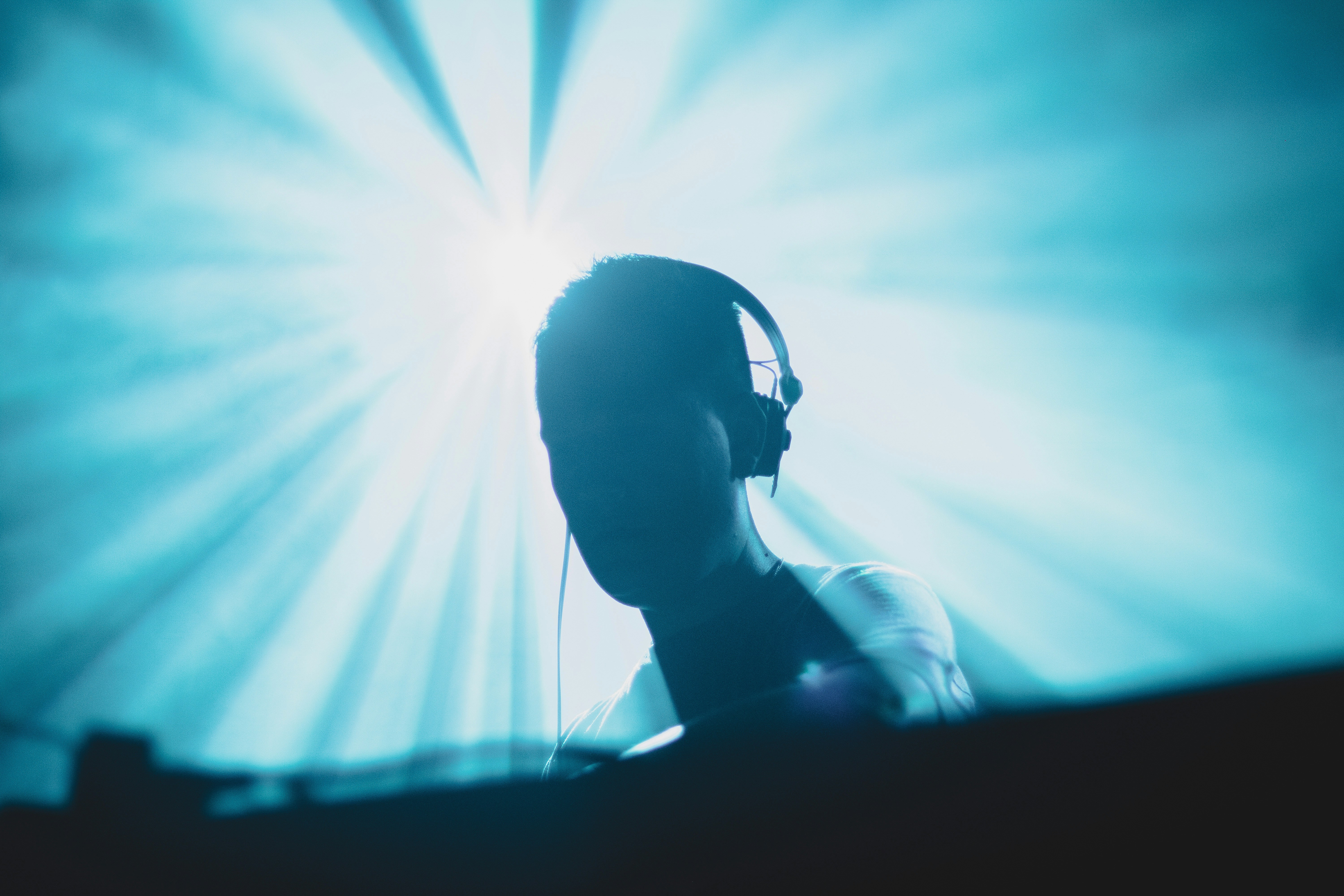 person wearing headphones