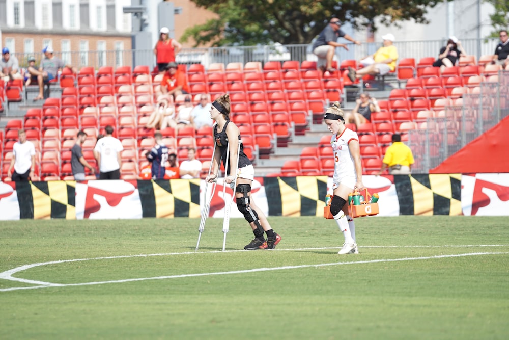 women on soccer field