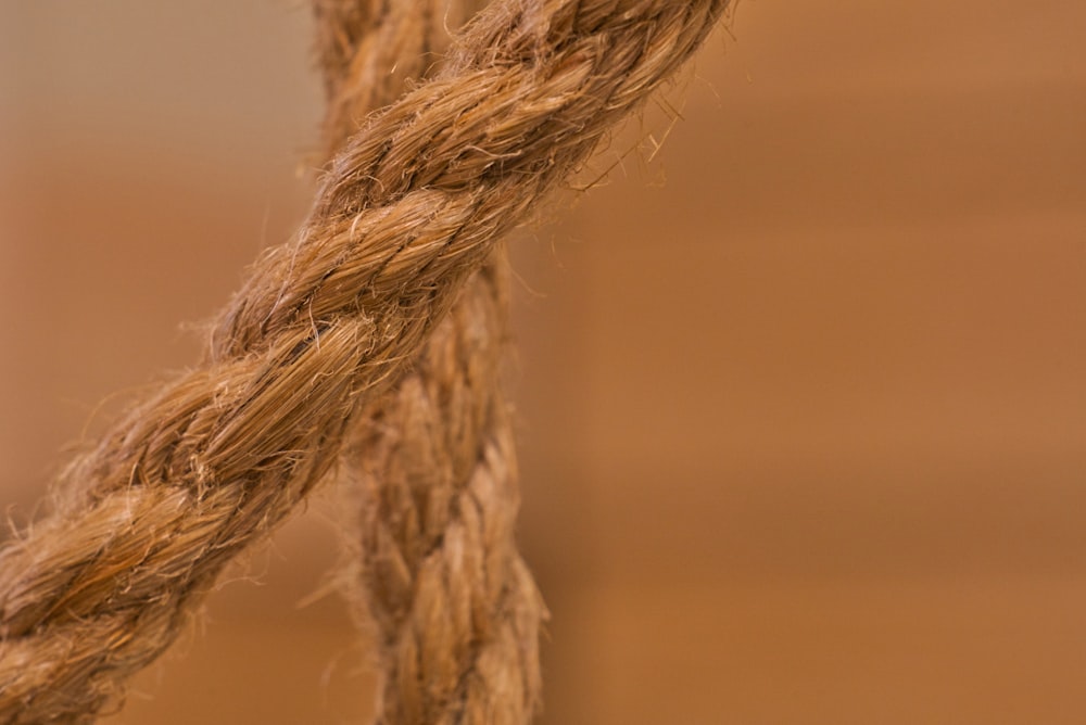 brown braided rope