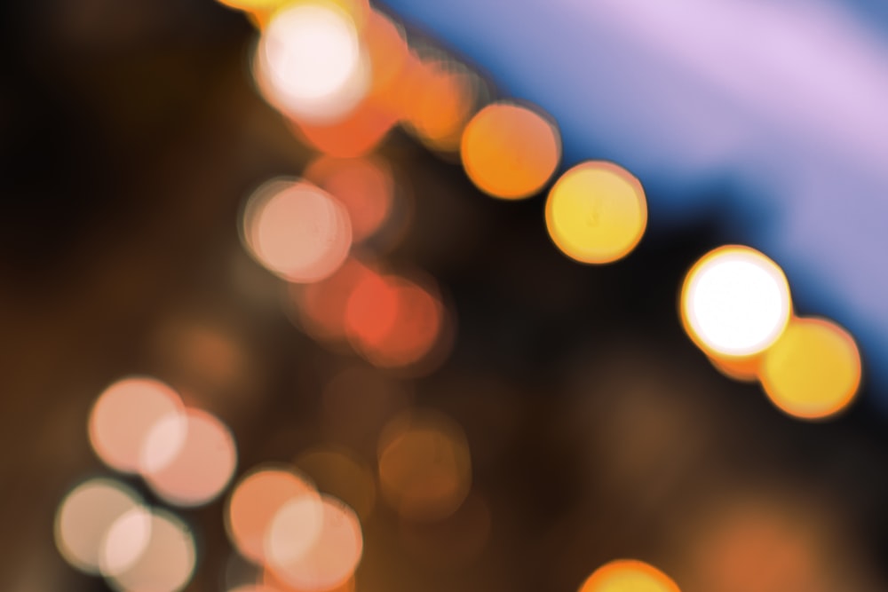 assorted-colored bokeh light