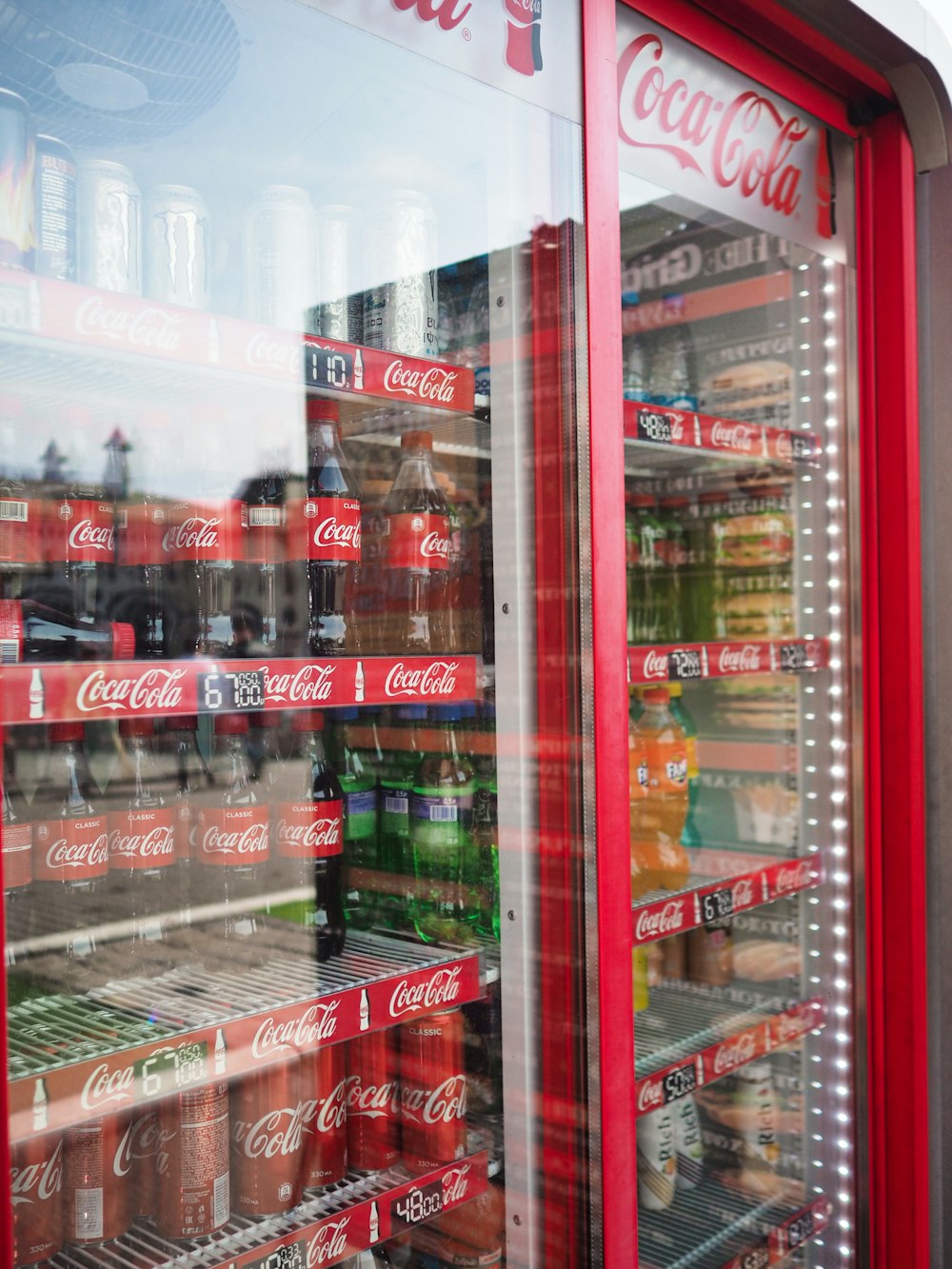 Coca-Cola soda in fridge