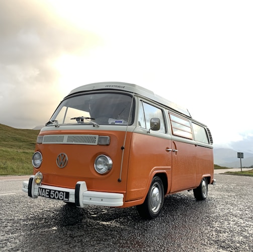 orange Volkswagen T2