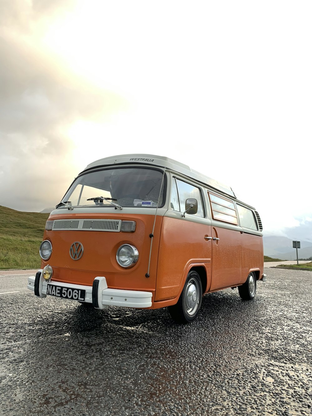 orange Volkswagen T2