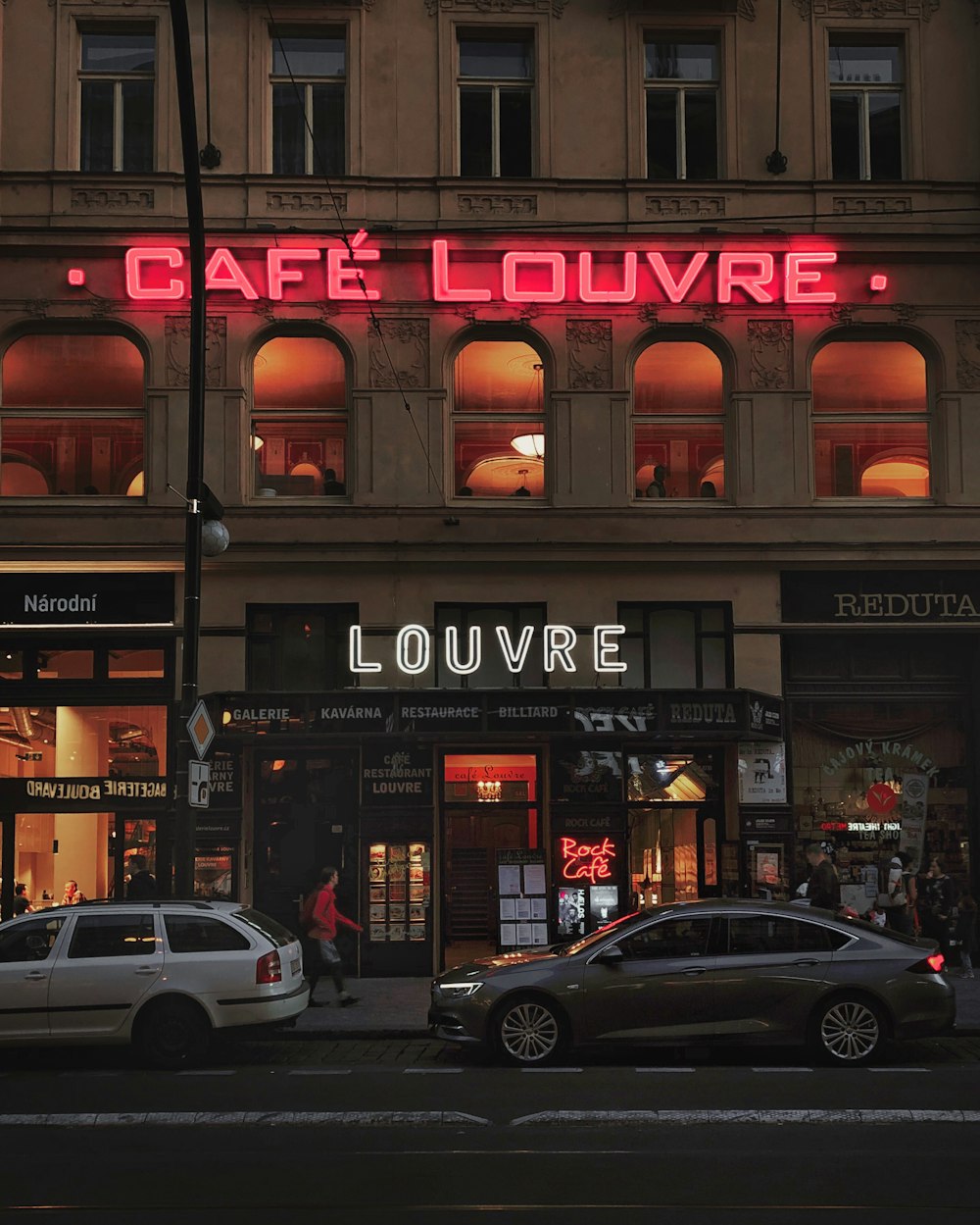 Cafe Louvre shop front