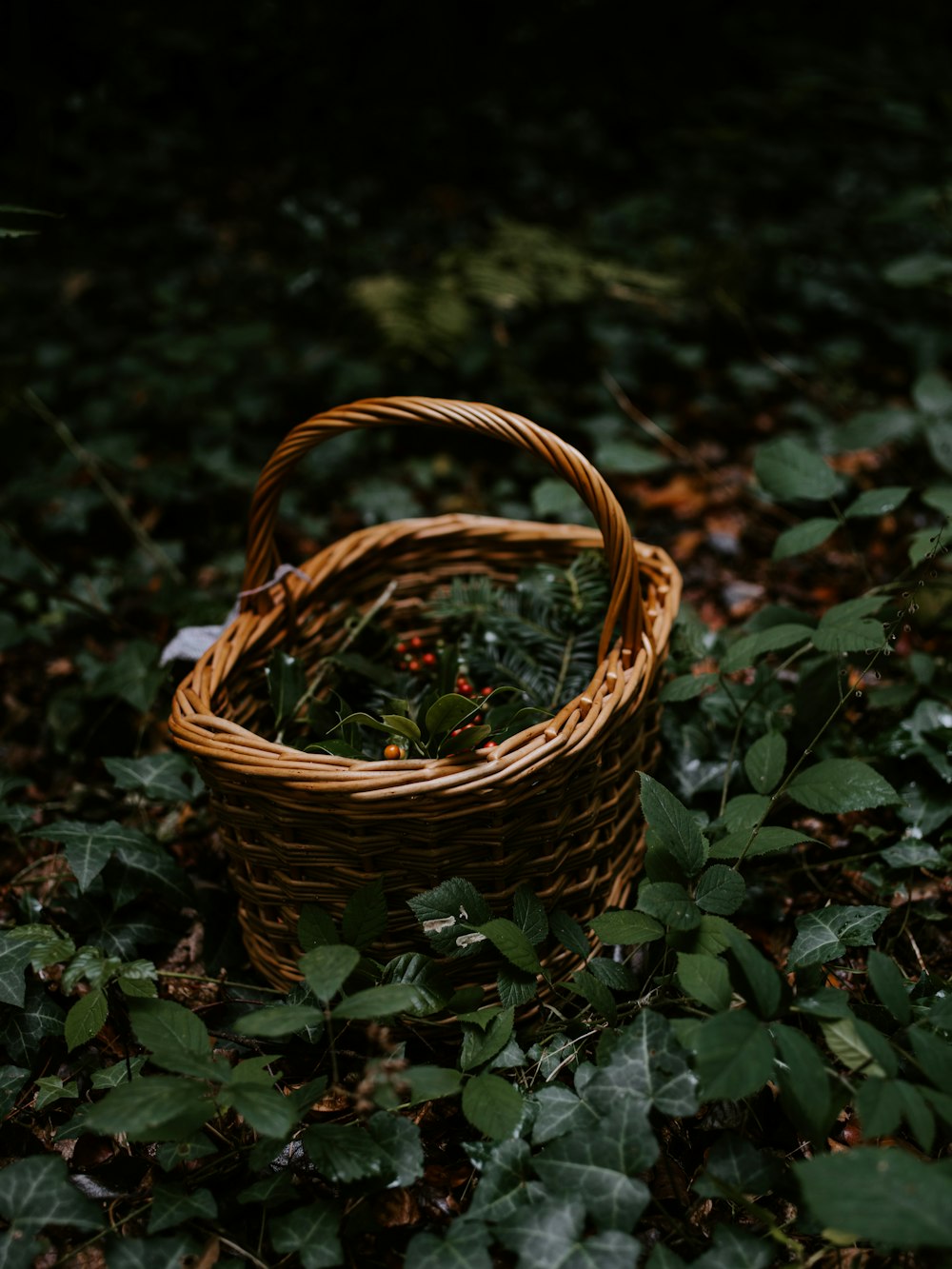 brown woven basket