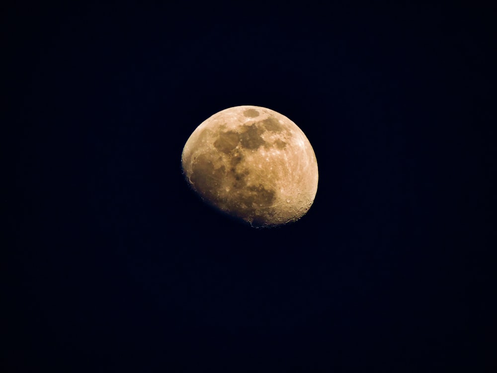 low-angle photography of moon