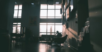 Relaxing seating area in one of the rooms with soft natural light.