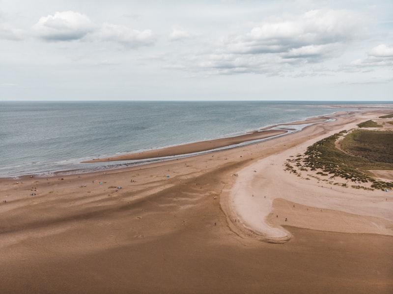 Vast empty sands of Holkham Beach, Norfolk under a big sky