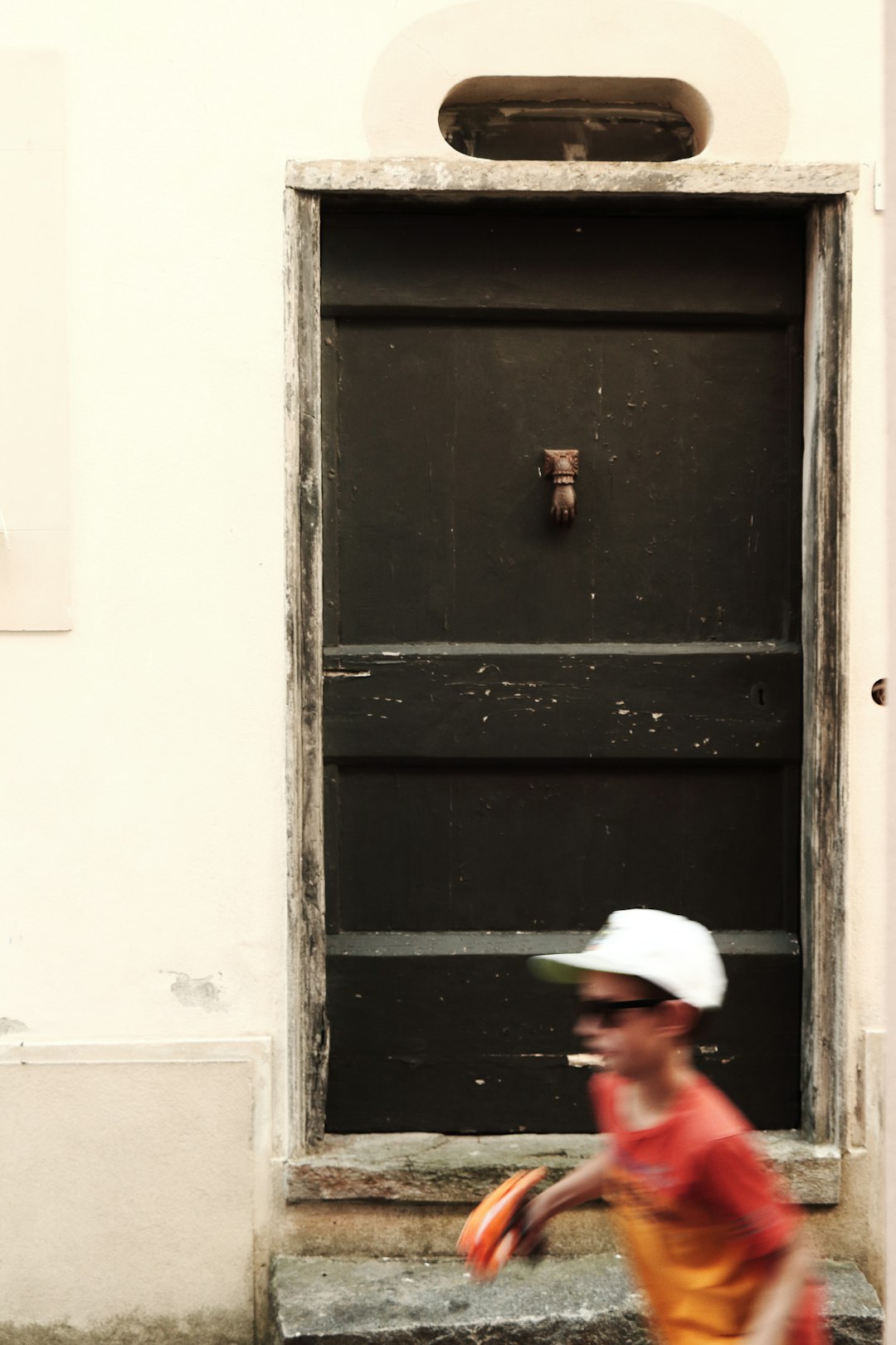 boy wears white fitted cap