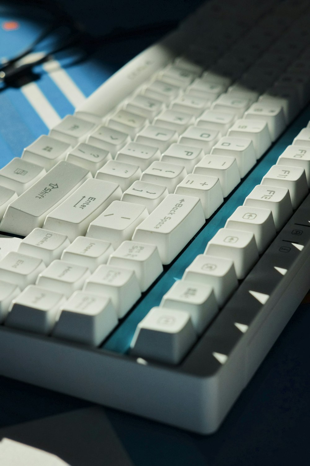 white computer keyboard