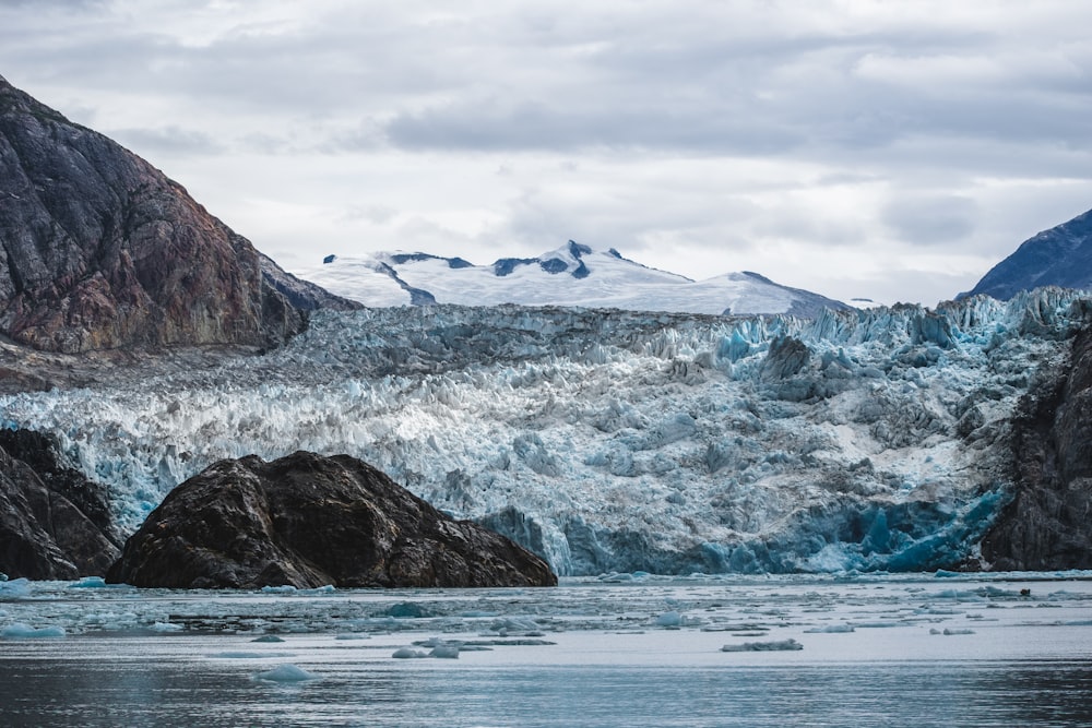 landscape photography of ice glacier