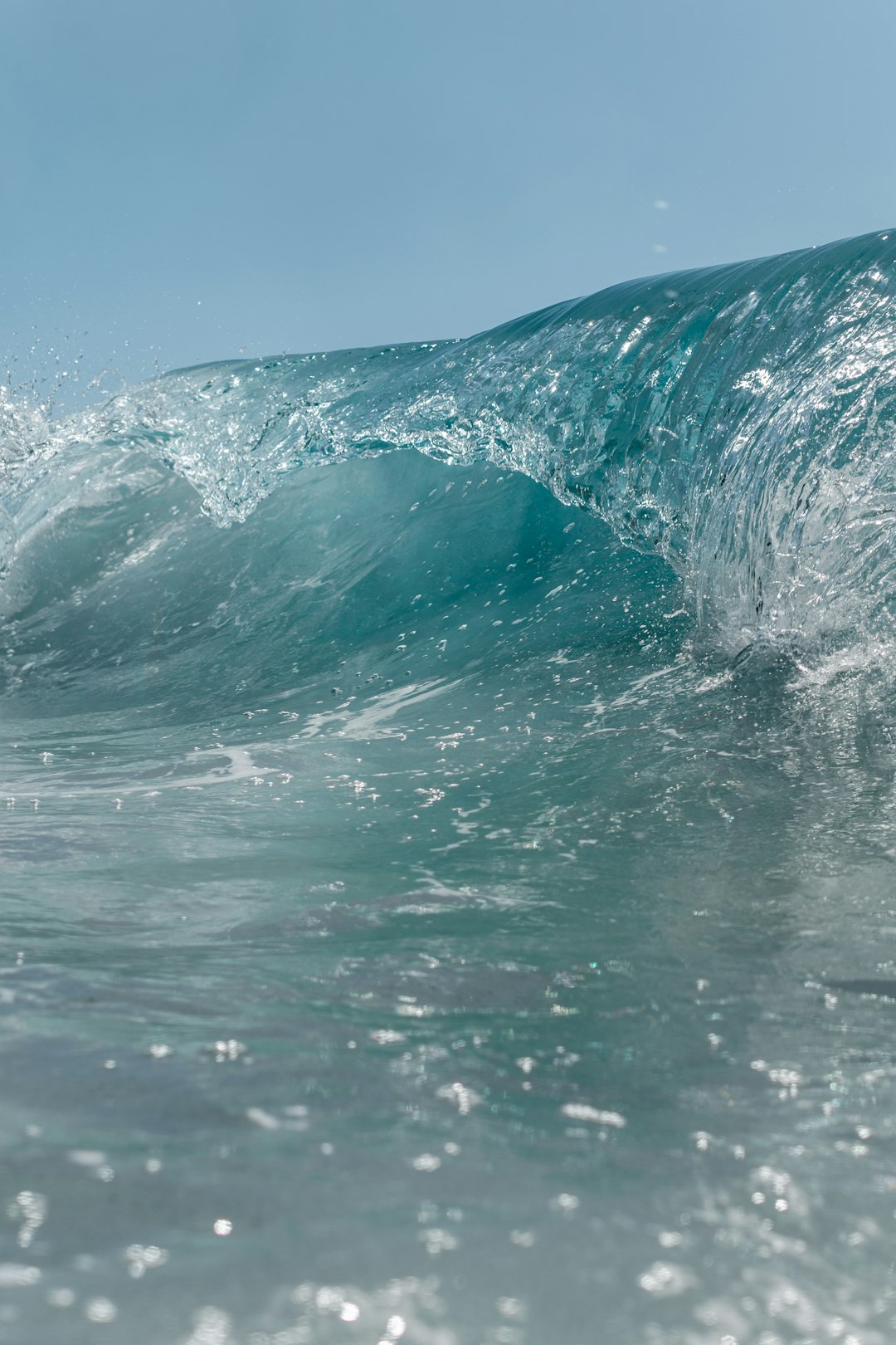 macro photography of water wave