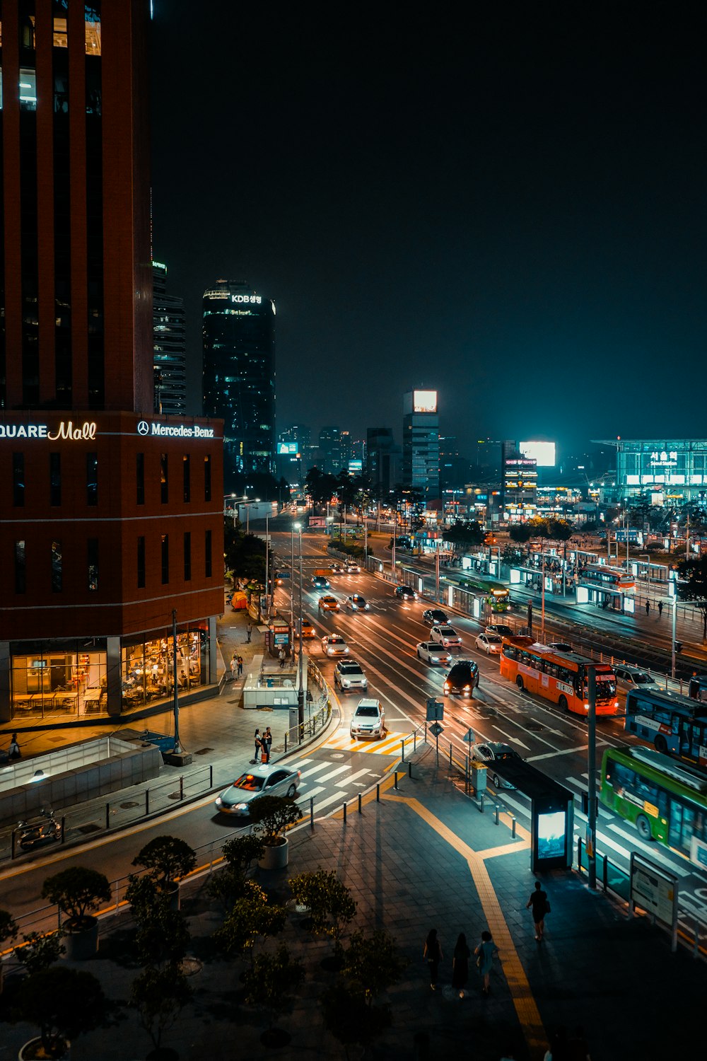 aerial view of cityscape during nighttime