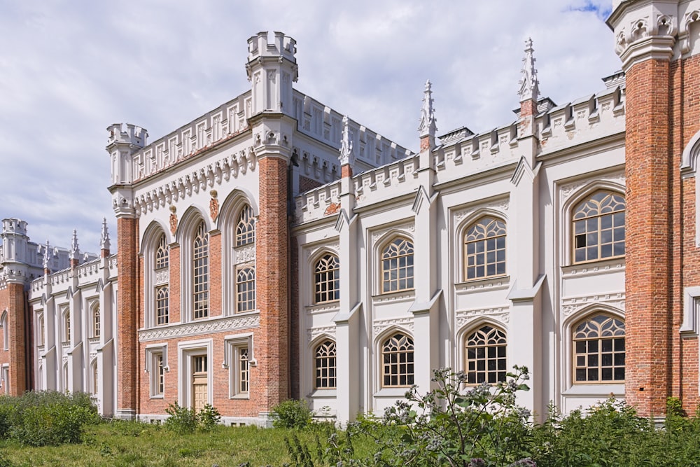 white and brown building