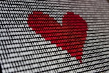 a heart is shown on a computer screen