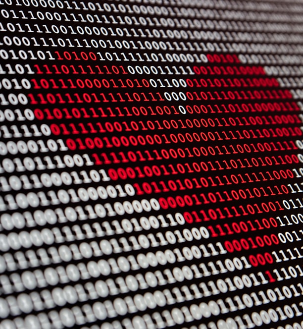 a heart is shown on a computer screen