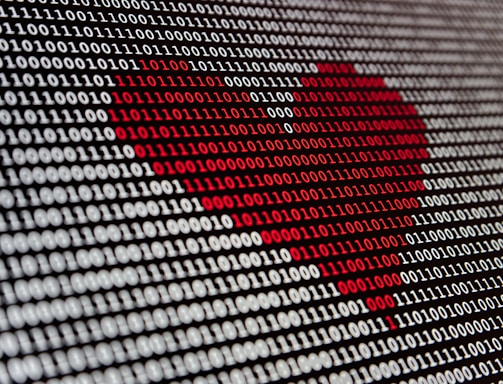 a heart is shown on a computer screen