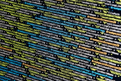 turned-on monitor displays source codes