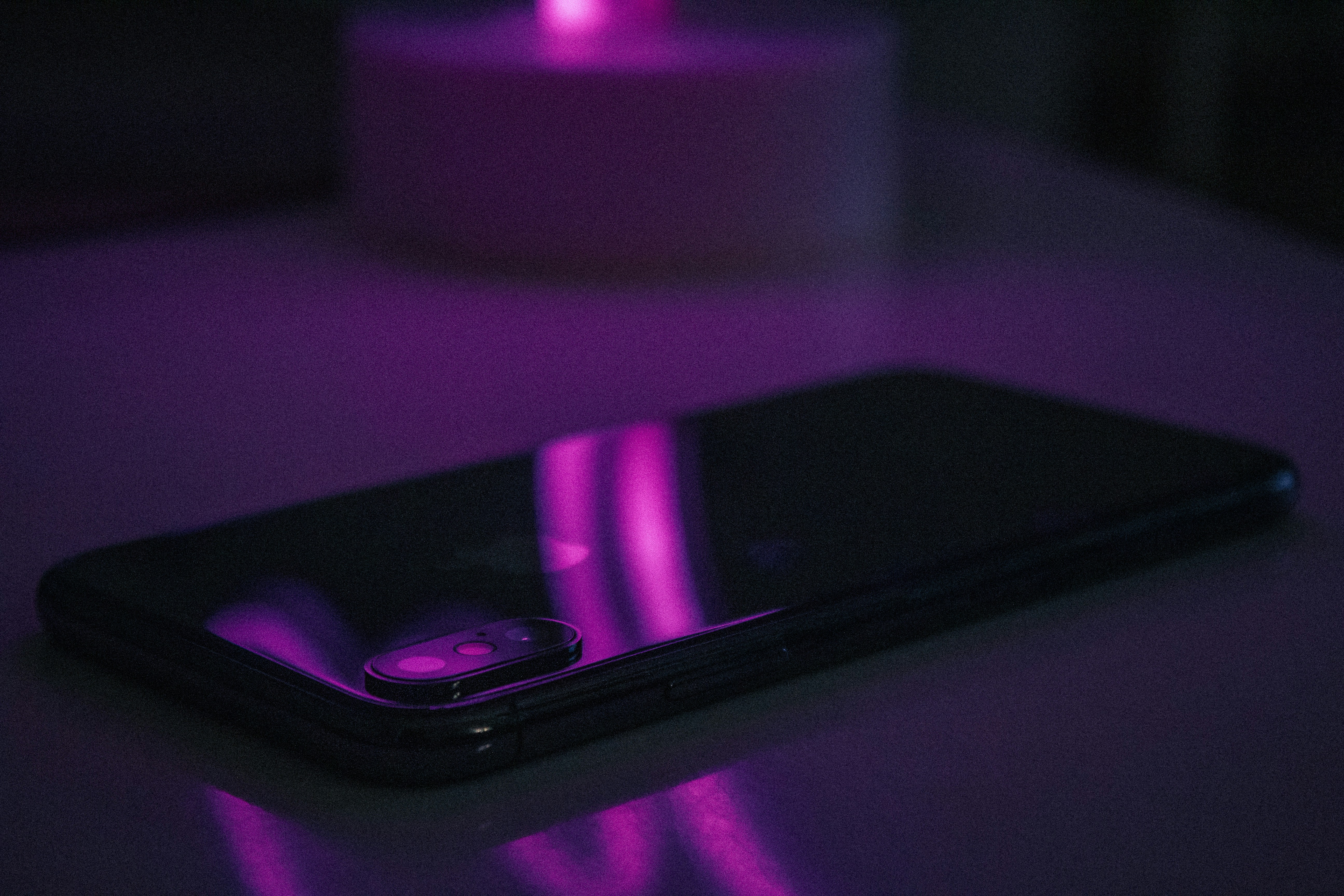 iPhone with mysterious glow effect