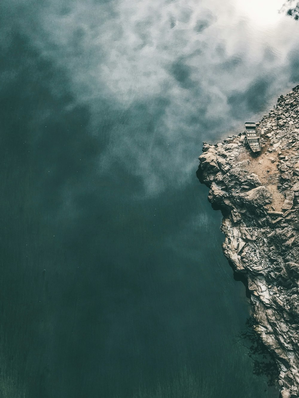 aerial view of seashore