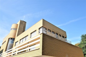 A completed building showcasing architectural design.