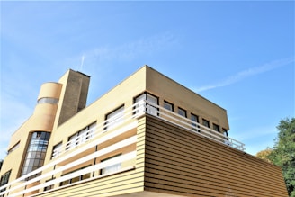 A completed building showcasing architectural design.